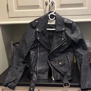 Black Leather Jacket Sustainably Made